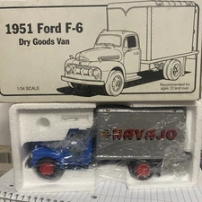 NIB FIRST GEAR 1:34 1951 FORD F-6 DRY GOODS NAVAJO VAN 19-1030 1992 DIECAST
