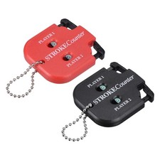 2Pcs Golf Score Indicator 2 Player Stroke Counter Clicker Black/Red