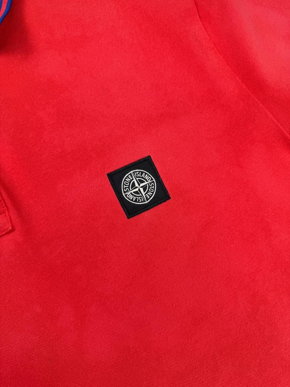 Stone Island Slim Fit Polo Red Custom Bleach Wash 3XL Duties Paid (USA) thumbnail 7