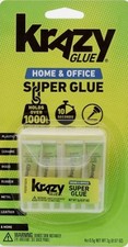 4 X Krazy Glue Single-Use Tubes w/Storage Case 0.07 oz.