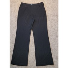 St. John Sport Women's Fashion Fit Black Straight Leg Pants Trousers SZ 8