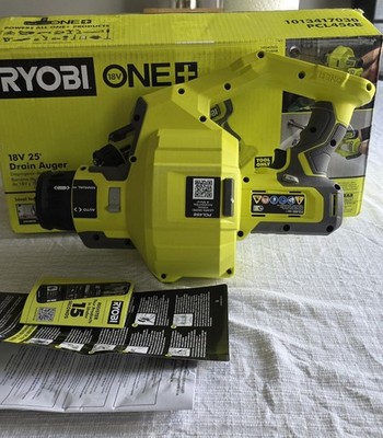 Ryobi ONE+ 18V Drain Auger 25 ft 25 Foot Cable Model PCL456B (Tool Only)
