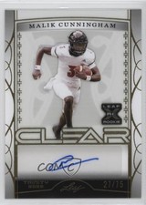 2022 Leaf Trinity Clear Gold 27/75 Malik Cunningham #CA-MC1 Auto 2a9