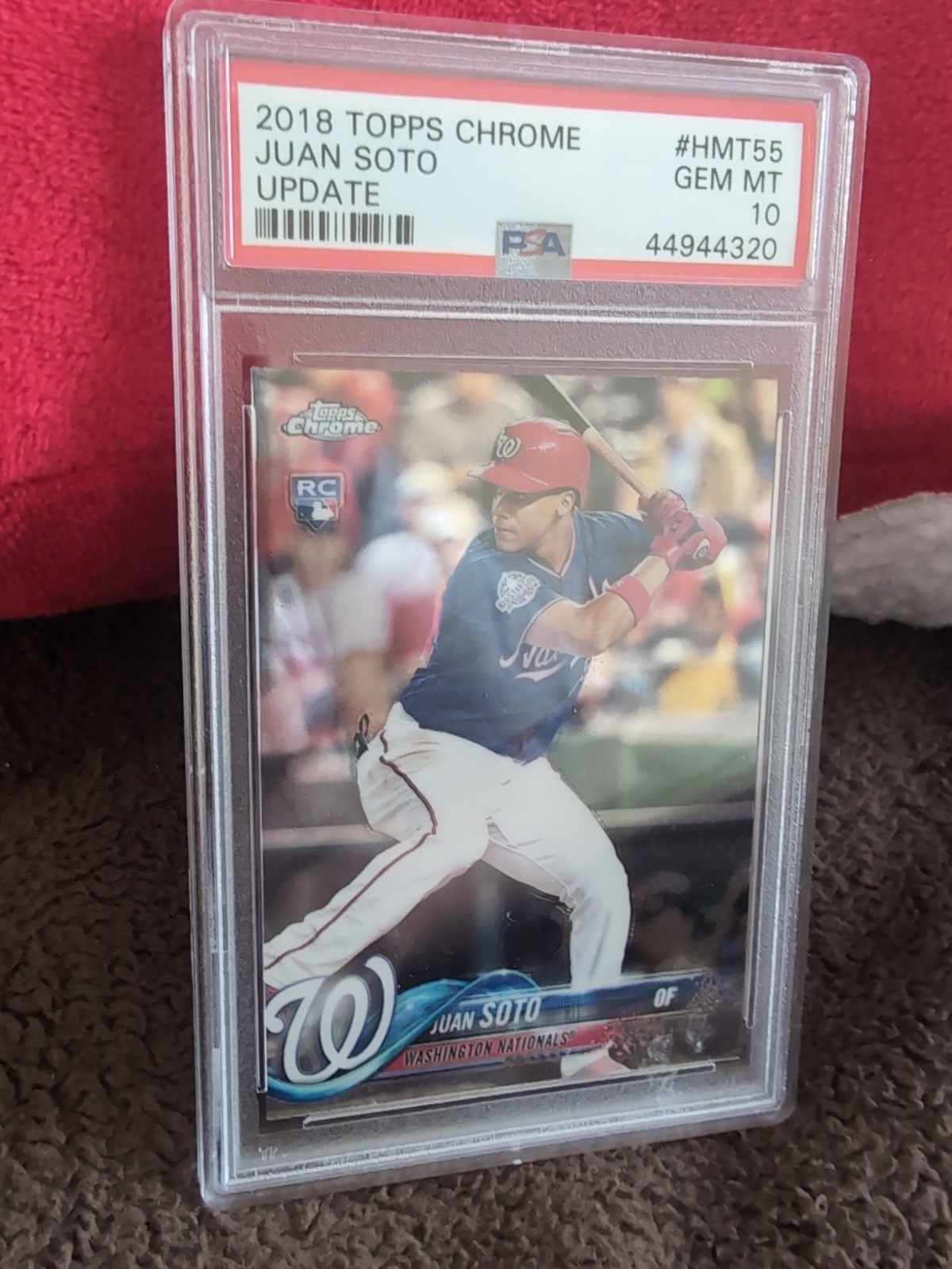 2018 Topps Chrome Update - Juan Soto #HMT55 Rookie PSA Gem MT 10 Nationals MVP view 2