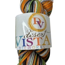 Desert Vista Dye Works Self Striping 75% SW Merino Wool 25% Nylon Viso Sock