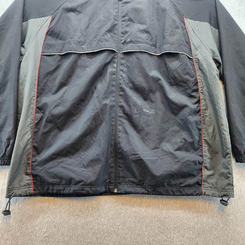 Weatherproof Performance Jacket Mens 2XL Black Gray Full Zip Windbreaker Raglan - 第 5/11 張圖片