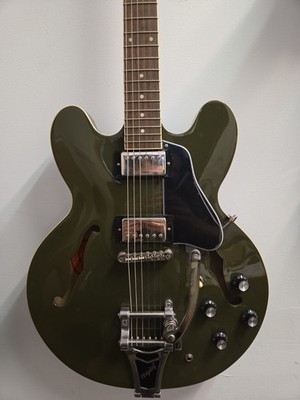 Epiphone ES-335 IG Semi-hollow Electric Guitar - Olive Drab Green with Softcase