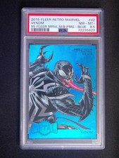 2015 Fleer Retro Marvel Metal Venom Gems Blue PMG /50 PSA 8.5