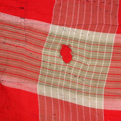Antique Japanese Boro Two-Tone Design Patchwork Furoshiki Hand-Stitched Textile - Bild 4 von 10