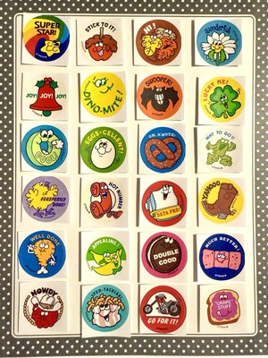 Set Of 24 TREND Retro Scratch N Sniff STINKY STICKERS Plus Mystery Stickers!