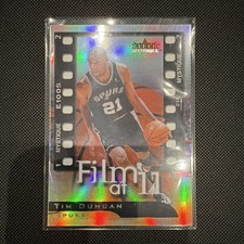 Fleer Mystique 2000-01 Tim Duncan Film at 11 Insert E100S Spurs Basketball