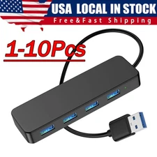 4 Port USB 3.0 Hub Splitter Multi Adapter 5Gbps High Speed PC Desktop Laptop Lot