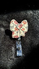 Fall Bow Badge Reel Pumpkin Badge Holder ID Badge Holder Name Tag Holder