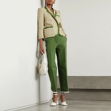 DRIES VAN NOTEN 24SS Green Wide Pants Size 38 from Japan used pre-owned nice 10F
