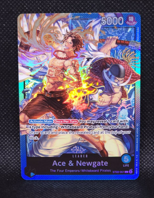 Ace & Newgate ST22-001 Foil Leader ONE PIECE Tcg Card Game NM