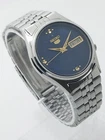 Seiko Vintage Automatic Day Date Blue Dial Men's Watch - 7009A