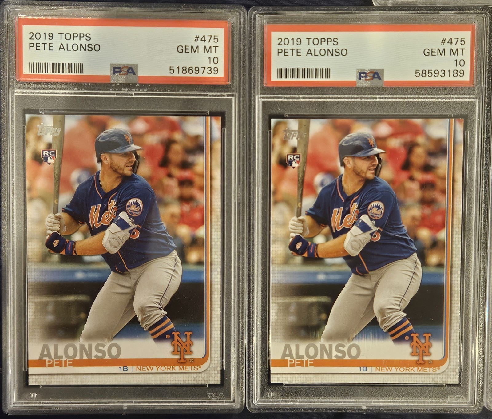 Pete Alonso 5x PSA 10 RC Lot! (2) 2019 Topps, (1) Rainbow Foil, (2) Allen&Ginter view 4