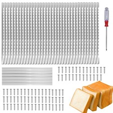 36 Pcs Bread Bow Knife Blades, 10.8" Serrated Stainless Steel blades with Scr...