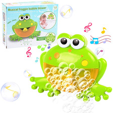 Baby Bath Bubble Toys Set,Tub Big Frog Automatic Bubble Maker Blower Toys with 1