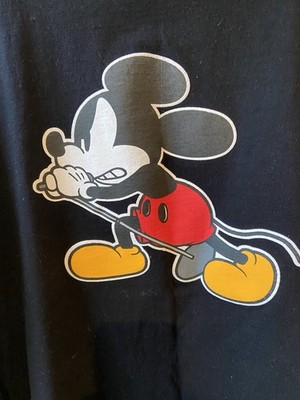 New Disney Number Nine Sz 4 - Med - Vedder Mickey Black TShirt