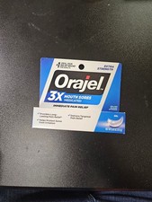 Orajel 3X Medicated Mouth Sores Gel Extra Strength 0.42 oz Pain Relief