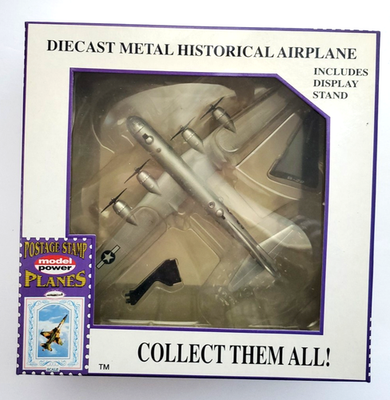 #ad Model Power Postage Stamp 1:100 B 29 Bomber Diecast Plane Stand 5388 $34.99