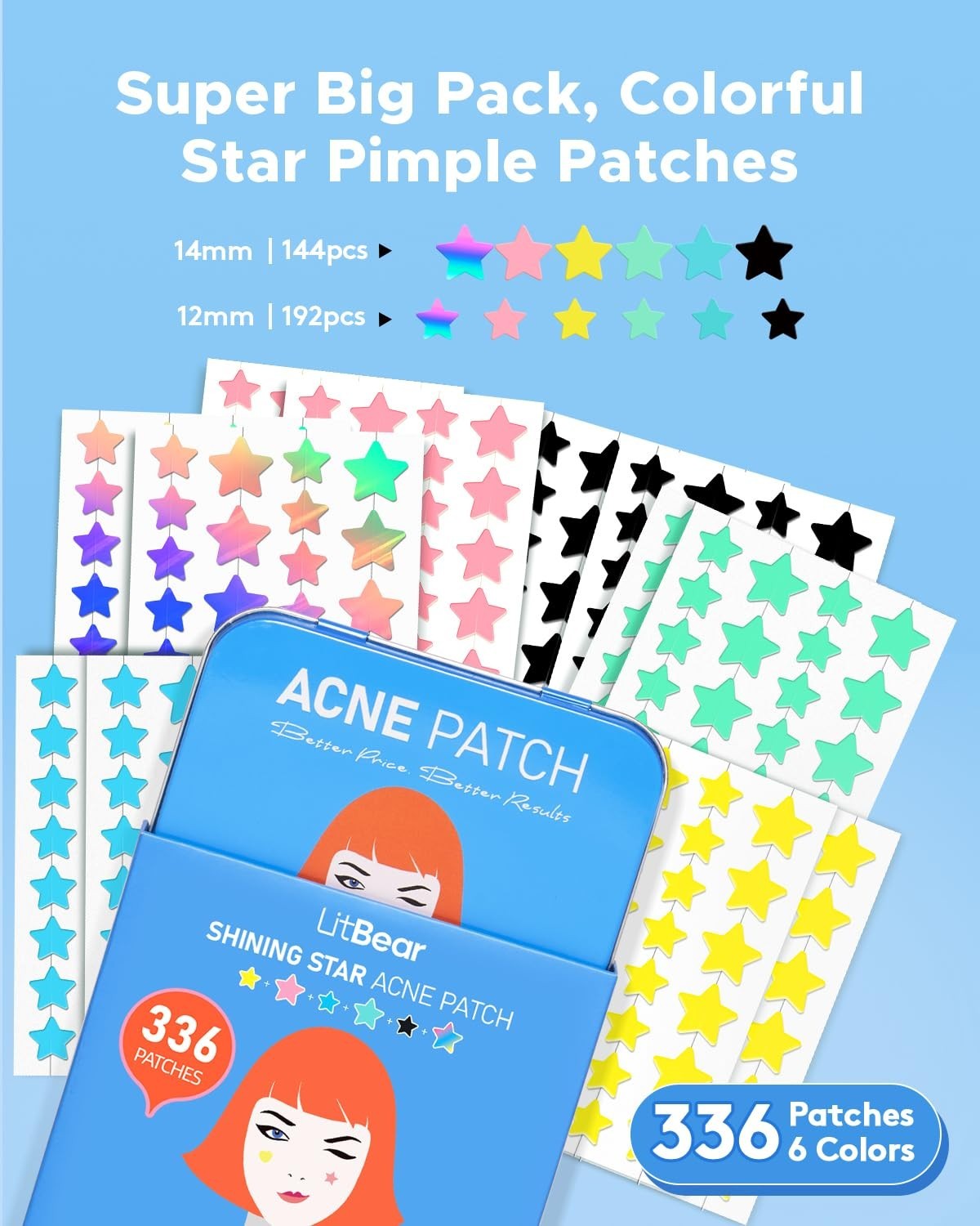 Simple Loading Checklist Cute Star Zit Stickers - 336 Hydrocolloid Acne Patches with Easy ...