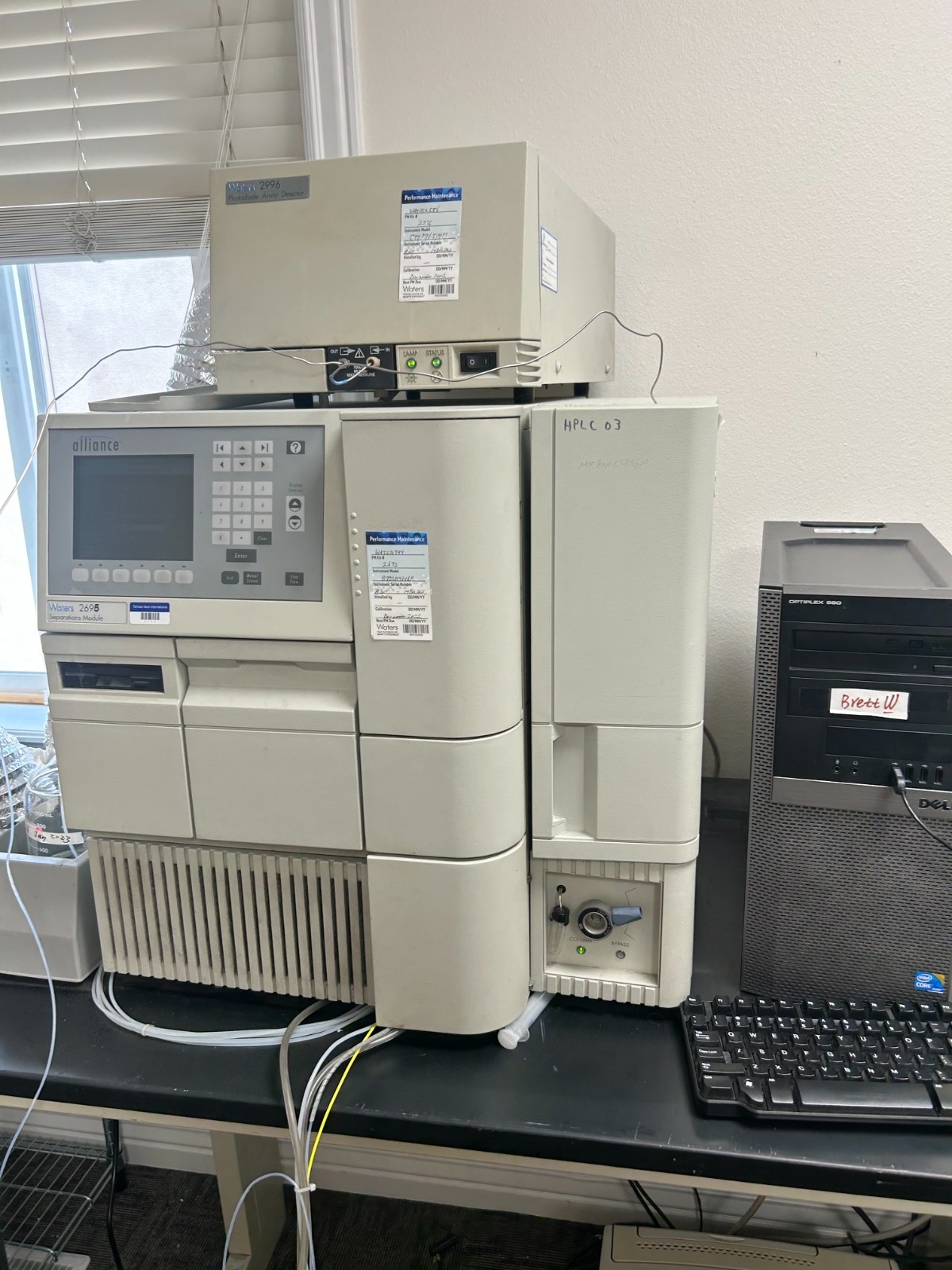 Autosamples Waters Alliance 2695 HPLC System 2996 PDA Detector Autosampler Column ...