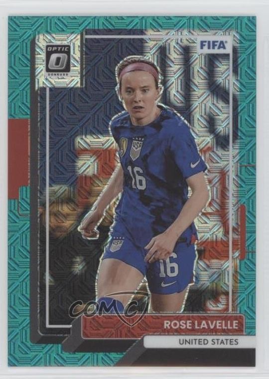 2022-23 Panini Donruss Optic Teal Mojo Prizm 26/49 Rose Lavelle #128 15qg