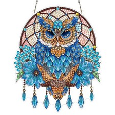 EOBROMD Diamond Hanging Art Kits for Adults, Dreamcatcher Owl DIY Special Sha...