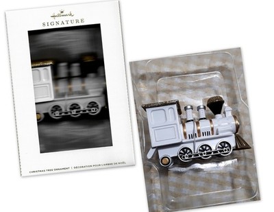 2019 FULL CHEER AHEAD WHITE LOCOMOTIVE HALLMARK SIGNATURE KEEPSAKE ORNAMENT NEW