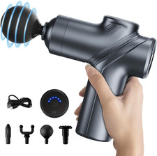 Mini Deep Tissue Massage Gun   Portable Handheld Muscle Massager with 6 Speeds 