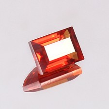 Natürlich Makellos Orange Saphir 15 Karat Baguetteschliff Zertifiziert Lose