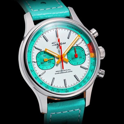Sugess ST19 Chronograph Watch Men Mechanical Pilot Racing Sapphire