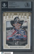 Richard Petty Signed 2020 Donruss Racing Top Tier #8 BGS BAS Authentic AUTO