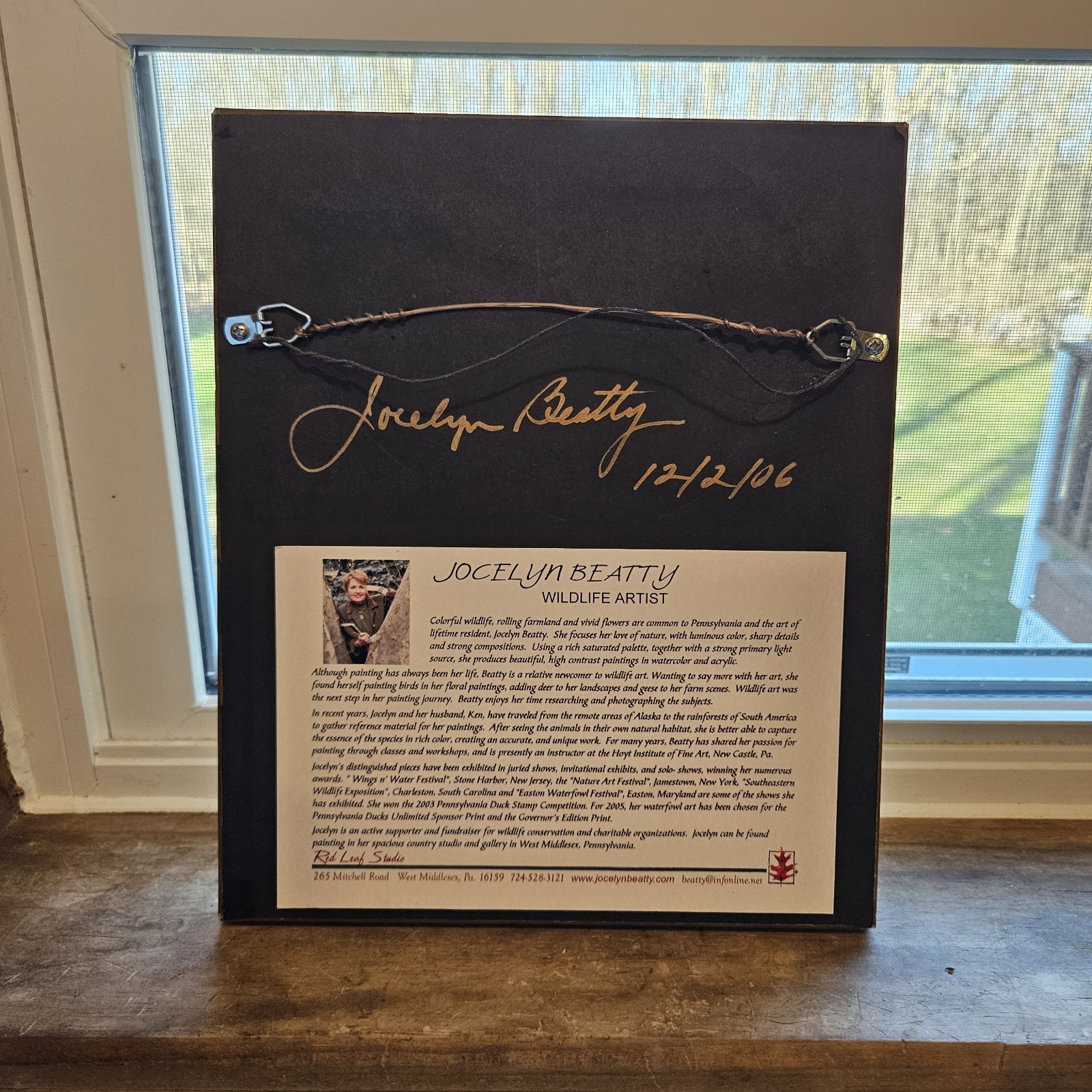 Jocelyn Beatty Wildlife Artist Signed/ Numbered Framed Cardinal Print