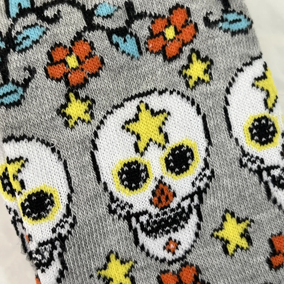 NUEVO CON ETIQUETAS Betsey Johnson Paquete De 3 Pares De Calcetines Crew Zapato Talla 5-10 Azúcar Calavera Flor Foto 3 de 4