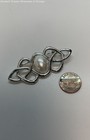 AK Silver Tone Faux Pearl Celtic Knot Brooch 12.2g — photo 2