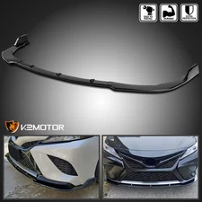 Fits 2018-2020 Toyota Camry Glossy Black Front Bumper Lip Spoiler Splitter 3PC