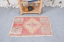 Decorative Rug, Red Patchwork 1.8x2.9 ft