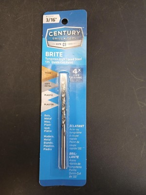 Century Drill & Tool Pro Grade Brite Drill Bit, 3/16'' shank