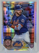 Pete Alonso 2023 Topps Chrome #75 Prizm Refractor New York Mets MLB