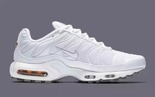 New Nike Air Max Plus TN White Cushioned Men's Shoes - 7-13 
