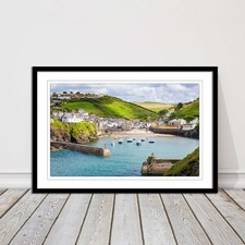 framed picture port isaac cornwall ready to hang wall art home decor