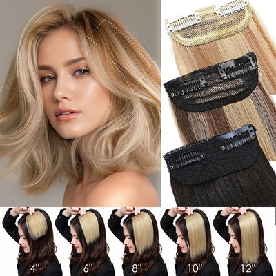 #ad #ad 100% Human Hair Clip In Real Remy Short Hair Extension Mini Weft Pads For Fluffy $16.88