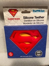 Bumkins Superman Silicone Teether 3 Months NEW n2