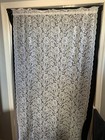 White Lace Curtain Panels Floral Design 80" x 40" Set of 2 Sheer Polyester Made
