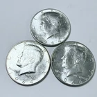 1964 KENNEDY SILVER HALF DOLLARS LOT OF 3, 90% GEM/BU MINT STATE DETAILS #9673