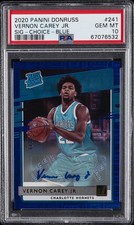 2020 PANINI DONRUSS SIG-CHOICE-BLUE #241 VERNON CAREY JR. 23/49/49 PSA 10