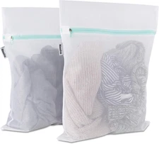 Mesh Laundry Bags for Delicates - 2 Medium Wash Bags for Underwear and Lingerie